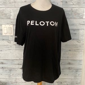 Peloton Black Tee with White Logo - Short Sleeve